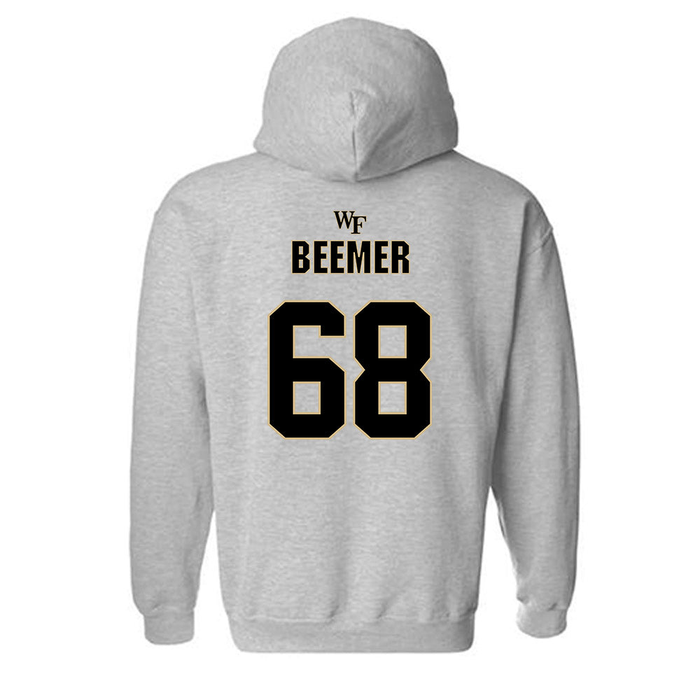 Wake Forest - NCAA Football : Luke Beemer - Fashion Shersey Hooded Sweatshirt-1