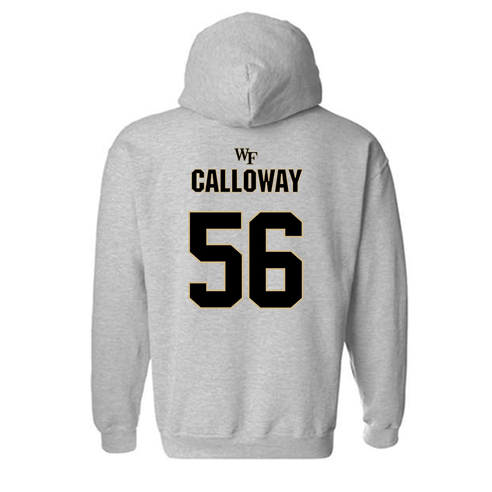 Wake Forest - NCAA Football : Ethan Calloway - Fashion Shersey Hooded Sweatshirt-1