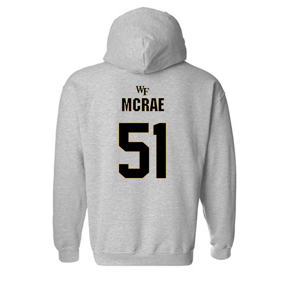 Wake Forest - NCAA Football : Devin McRae - Fashion Shersey Hooded Sweatshirt-1