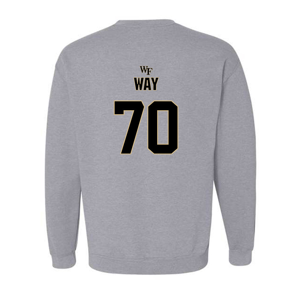 Wake Forest - NCAA Football : Will Way - Fashion Shersey Crewneck Sweatshirt-1