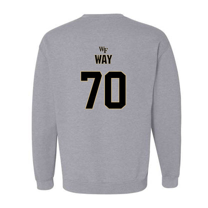 Wake Forest - NCAA Football : Will Way - Fashion Shersey Crewneck Sweatshirt-1