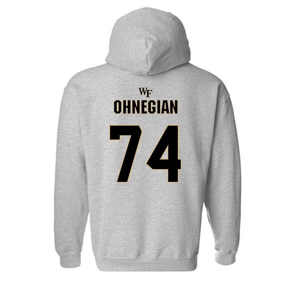 Wake Forest - NCAA Football : John Ohnegian - Fashion Shersey Hooded Sweatshirt-1