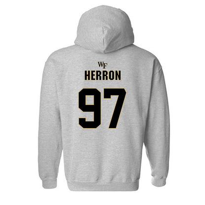 Wake Forest - NCAA Football : Matthew Herron - Fashion Shersey Hooded Sweatshirt-1