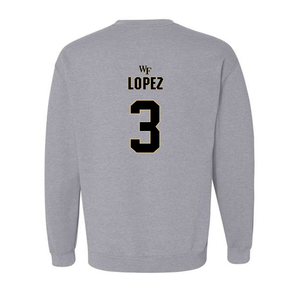 Wake Forest - NCAA Football : Gio Lopez - Fashion Shersey Crewneck Sweatshirt-1