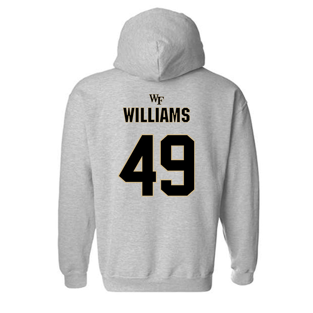 Wake Forest - NCAA Football : Eric Williams - Fashion Shersey Hooded Sweatshirt-1