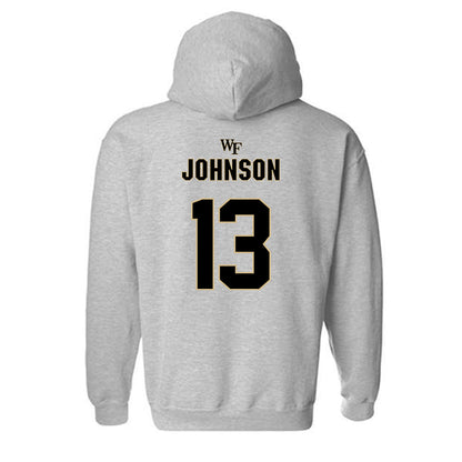 Wake Forest - NCAA Football : Billy Johnson - Fashion Shersey Hooded Sweatshirt-1