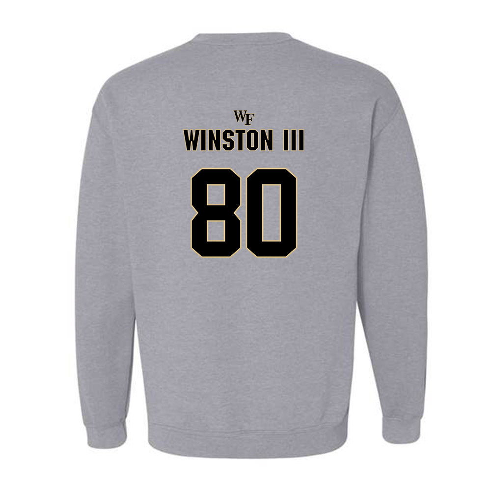 Wake Forest - NCAA Football : Braxton Winston III - Fashion Shersey Crewneck Sweatshirt-1