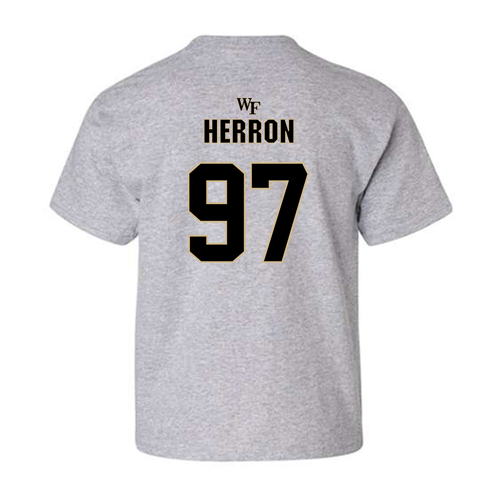 Wake Forest - NCAA Football : Matthew Herron - Fashion Shersey Youth T-Shirt-1