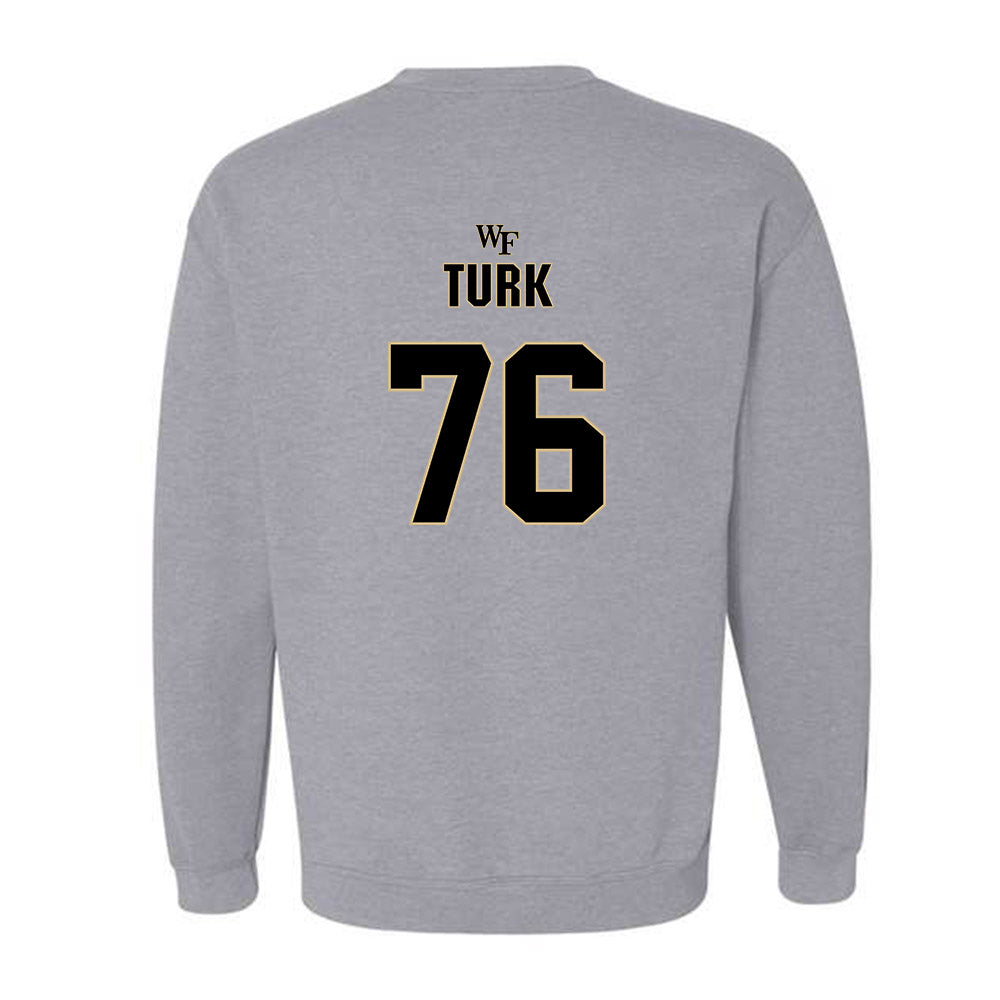 Wake Forest - NCAA Football : Fletcher Turk - Fashion Shersey Crewneck Sweatshirt-1