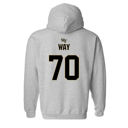 Wake Forest - NCAA Football : Will Way - Fashion Shersey Hooded Sweatshirt-1