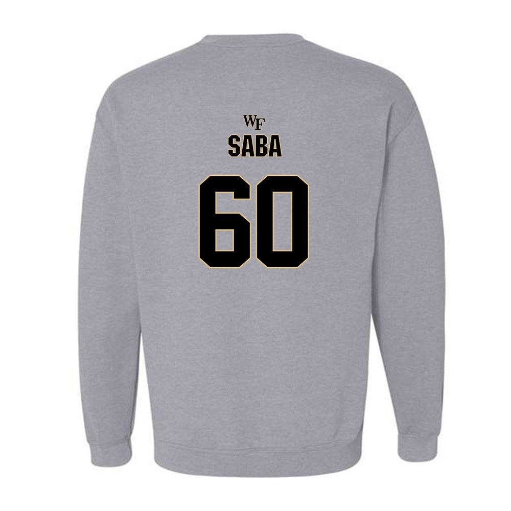Wake Forest - NCAA Football : Will Saba - Fashion Shersey Crewneck Sweatshirt-1
