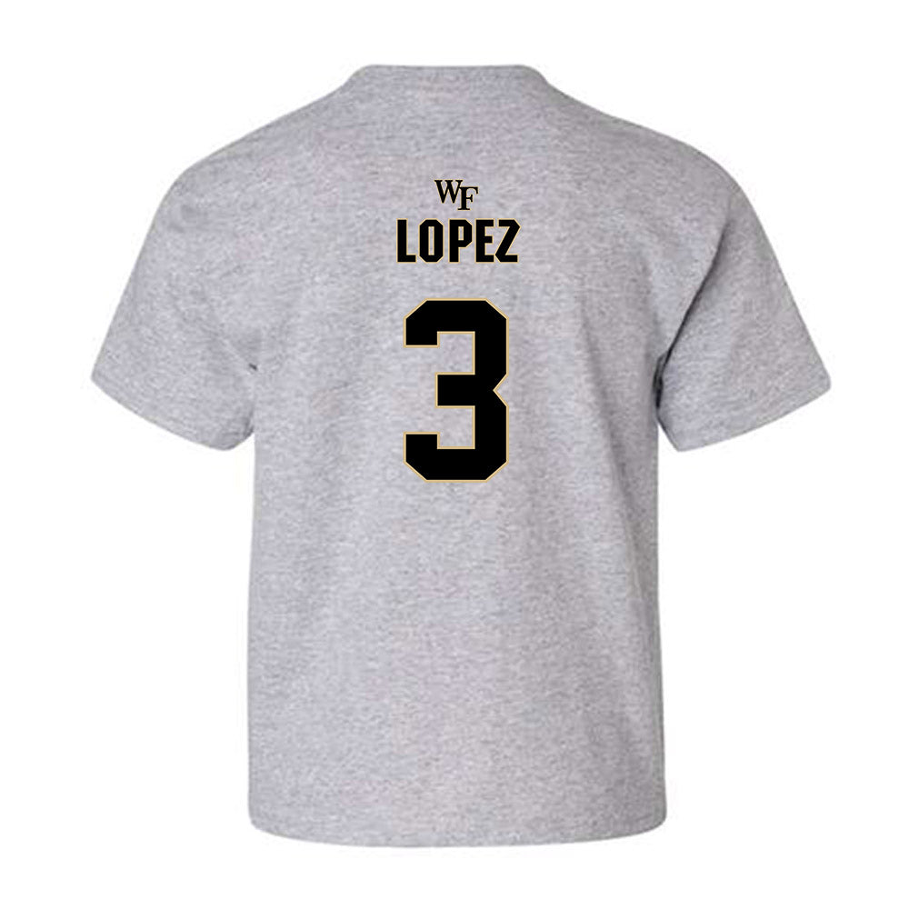 Wake Forest - NCAA Football : Gio Lopez - Fashion Shersey Youth T-Shirt-1