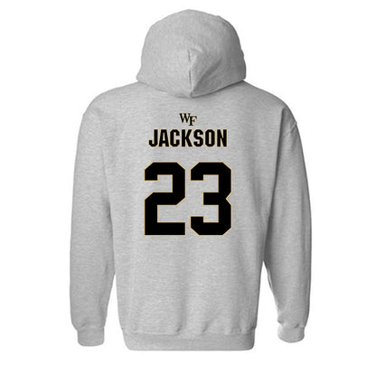 Wake Forest - NCAA Football : Zeek Jackson - Fashion Shersey Hooded Sweatshirt-1