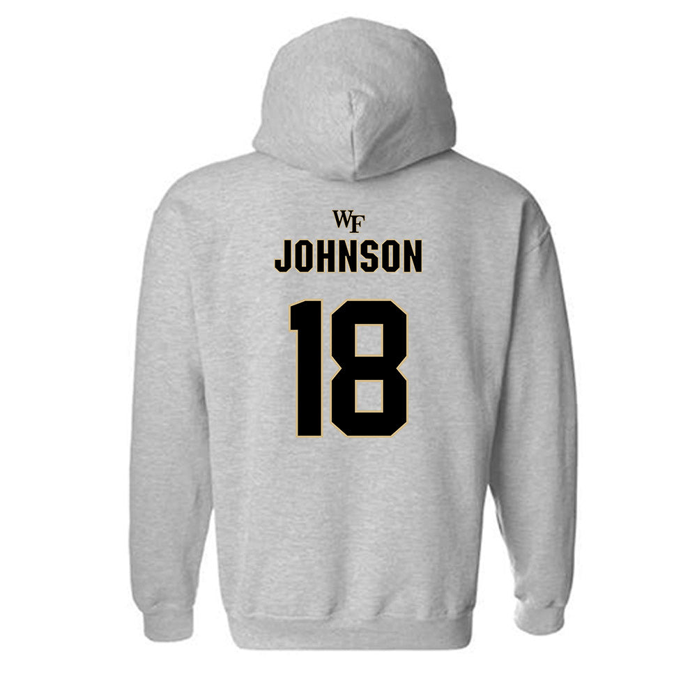 Wake Forest - NCAA Football : DJ Johnson - Fashion Shersey Hooded Sweatshirt-1