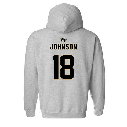 Wake Forest - NCAA Football : DJ Johnson - Fashion Shersey Hooded Sweatshirt-1