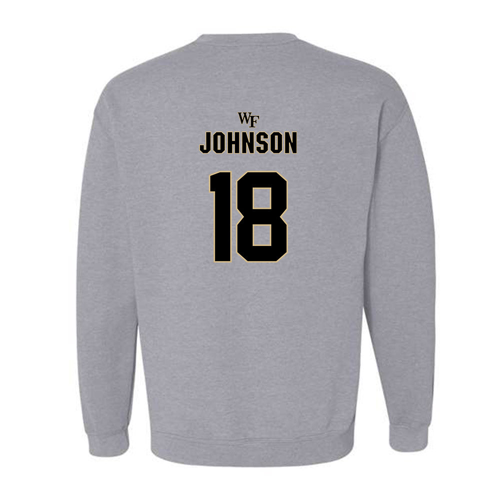 Wake Forest - NCAA Football : DJ Johnson - Fashion Shersey Crewneck Sweatshirt-1