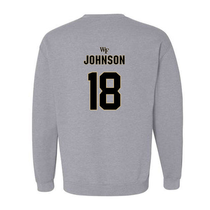 Wake Forest - NCAA Football : DJ Johnson - Fashion Shersey Crewneck Sweatshirt-1