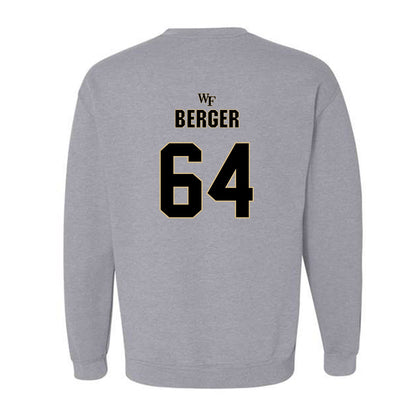 Wake Forest - NCAA Football : Ryan Berger - Fashion Shersey Crewneck Sweatshirt-1