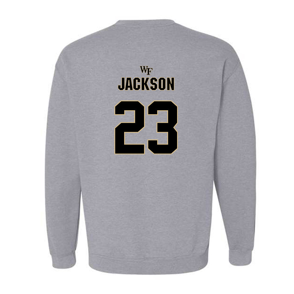 Wake Forest - NCAA Football : Zeek Jackson - Fashion Shersey Crewneck Sweatshirt-1