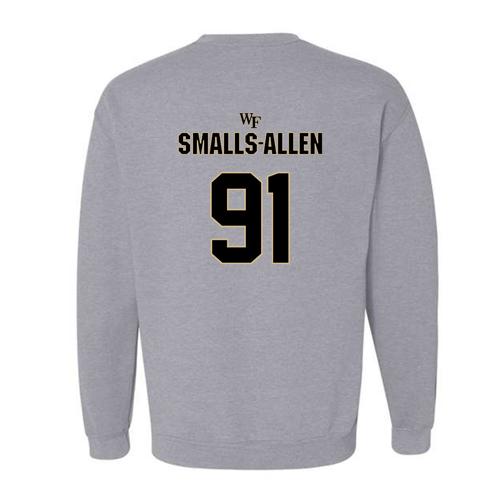 Wake Forest - NCAA Football : Lucas Smalls-Allen - Fashion Shersey Crewneck Sweatshirt-1