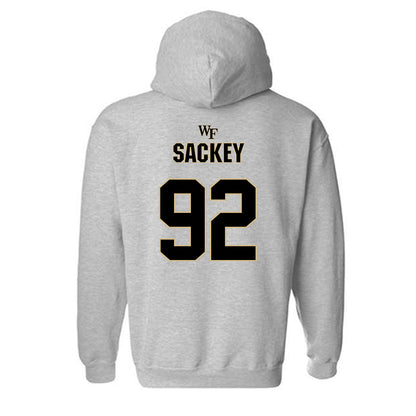 Wake Forest - NCAA Football : Sefa Sackey - Fashion Shersey Hooded Sweatshirt-1