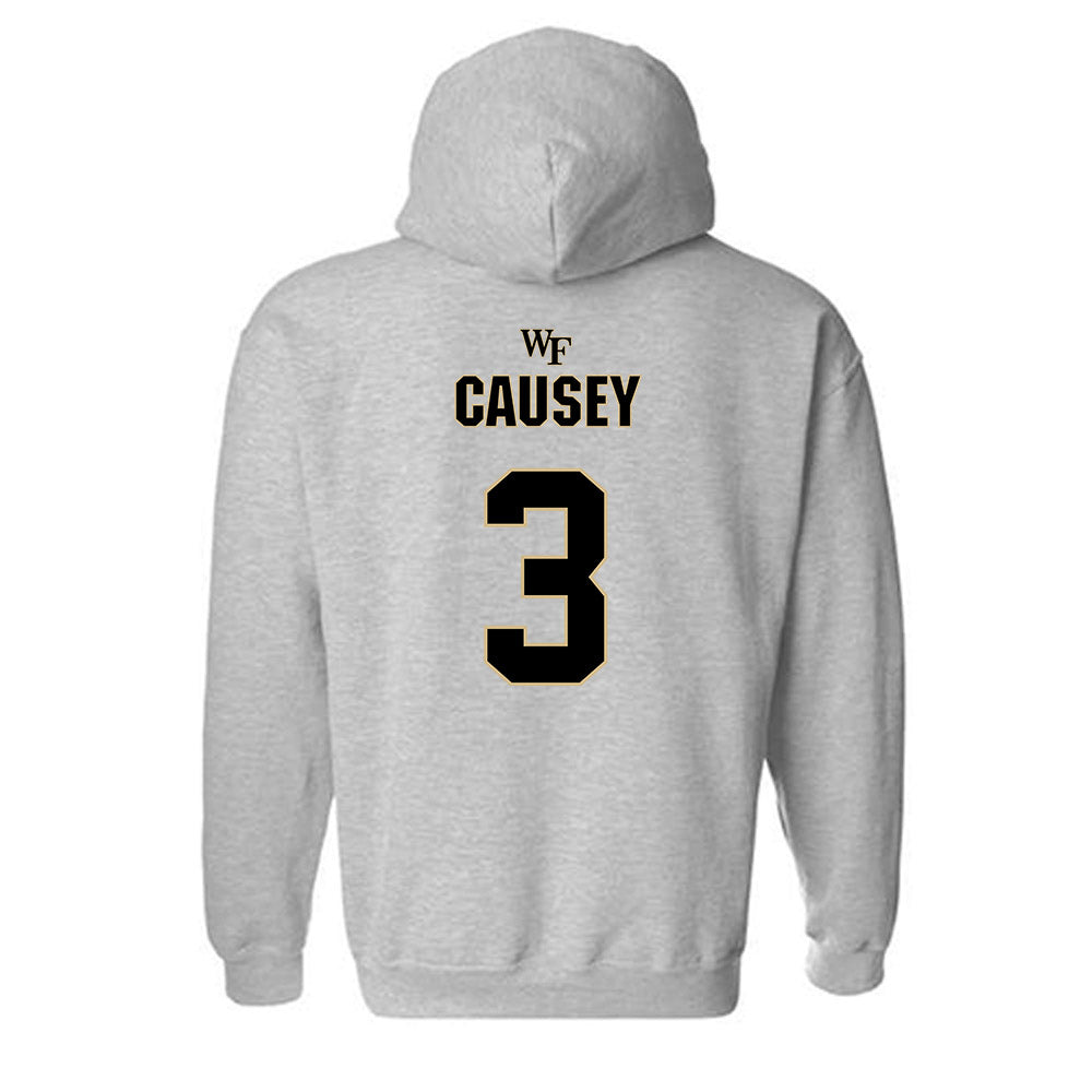 Wake Forest - NCAA Football : Bernard Causey - Fashion Shersey Hooded Sweatshirt-1