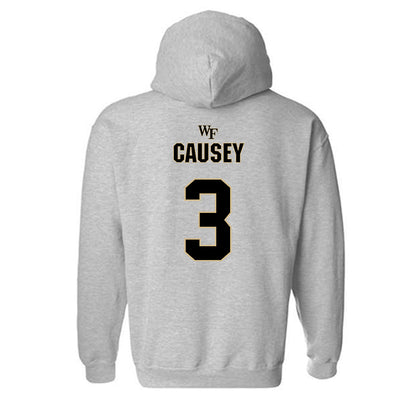 Wake Forest - NCAA Football : Bernard Causey - Fashion Shersey Hooded Sweatshirt-1