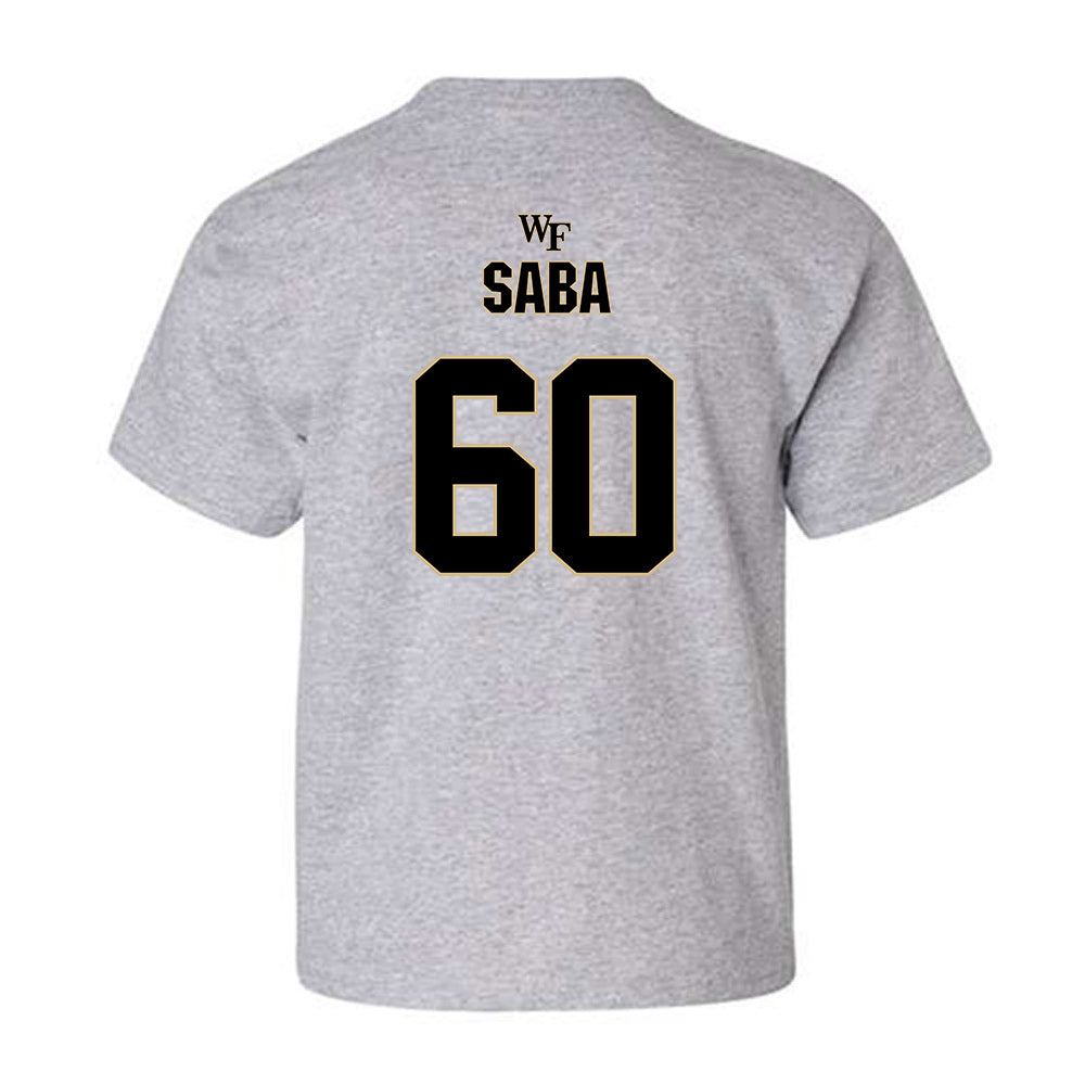 Wake Forest - NCAA Football : Will Saba - Fashion Shersey Youth T-Shirt-1