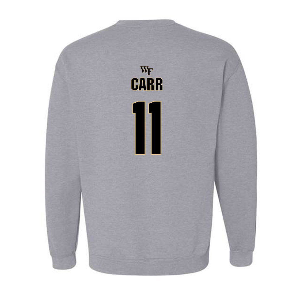 Wake Forest - NCAA Football : Nyquavion Carr - Fashion Shersey Crewneck Sweatshirt-1