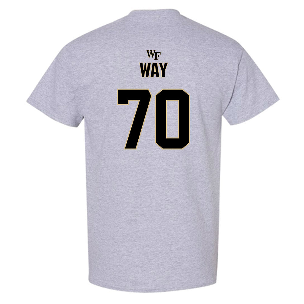 Wake Forest - NCAA Football : Will Way - Fashion Shersey T-Shirt-1