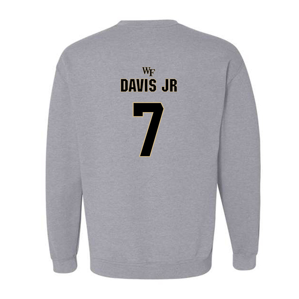 Wake Forest - NCAA Football : Wondame Davis Jr - Fashion Shersey Crewneck Sweatshirt-1