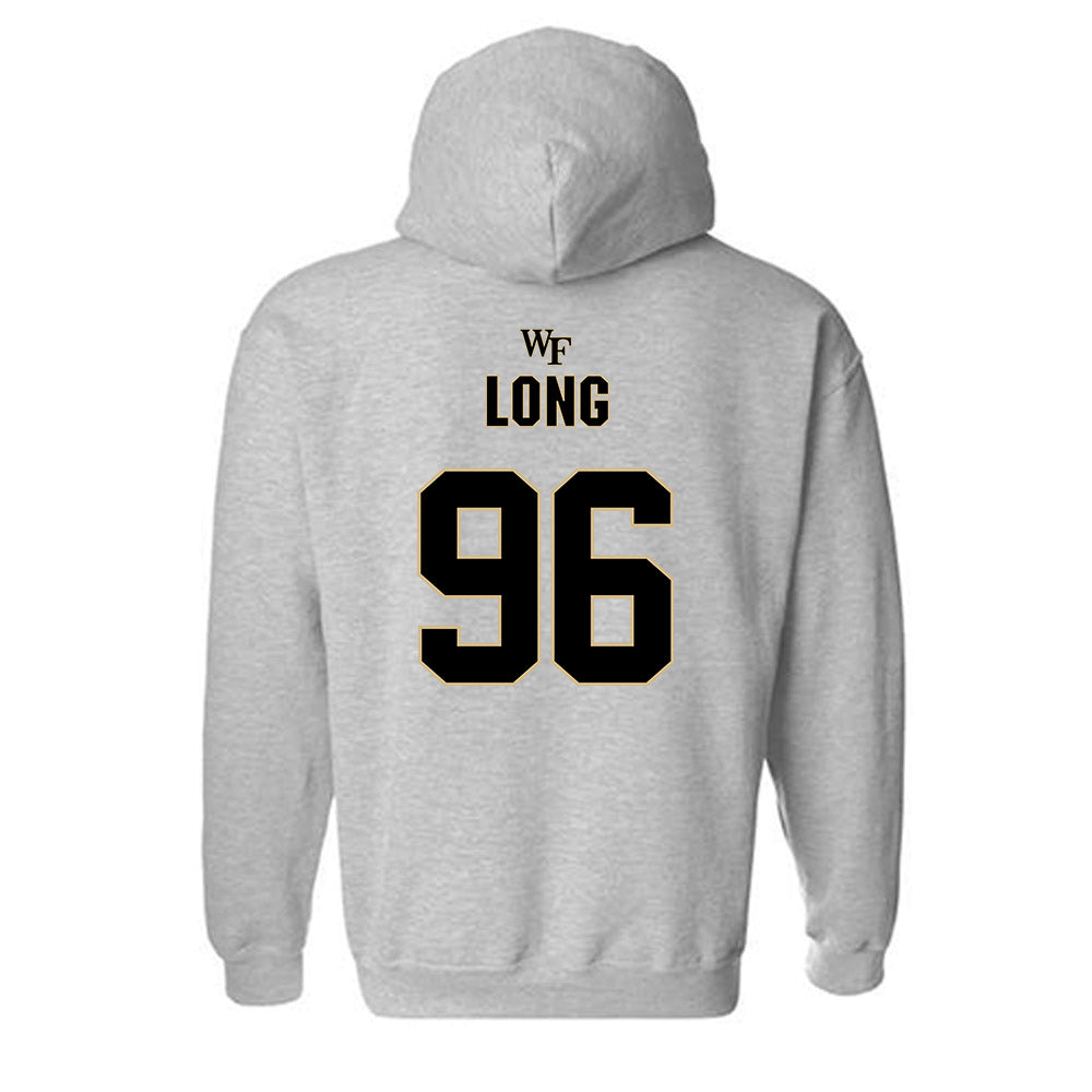 Wake Forest - NCAA Football : Cooper Long - Fashion Shersey Hooded Sweatshirt-1