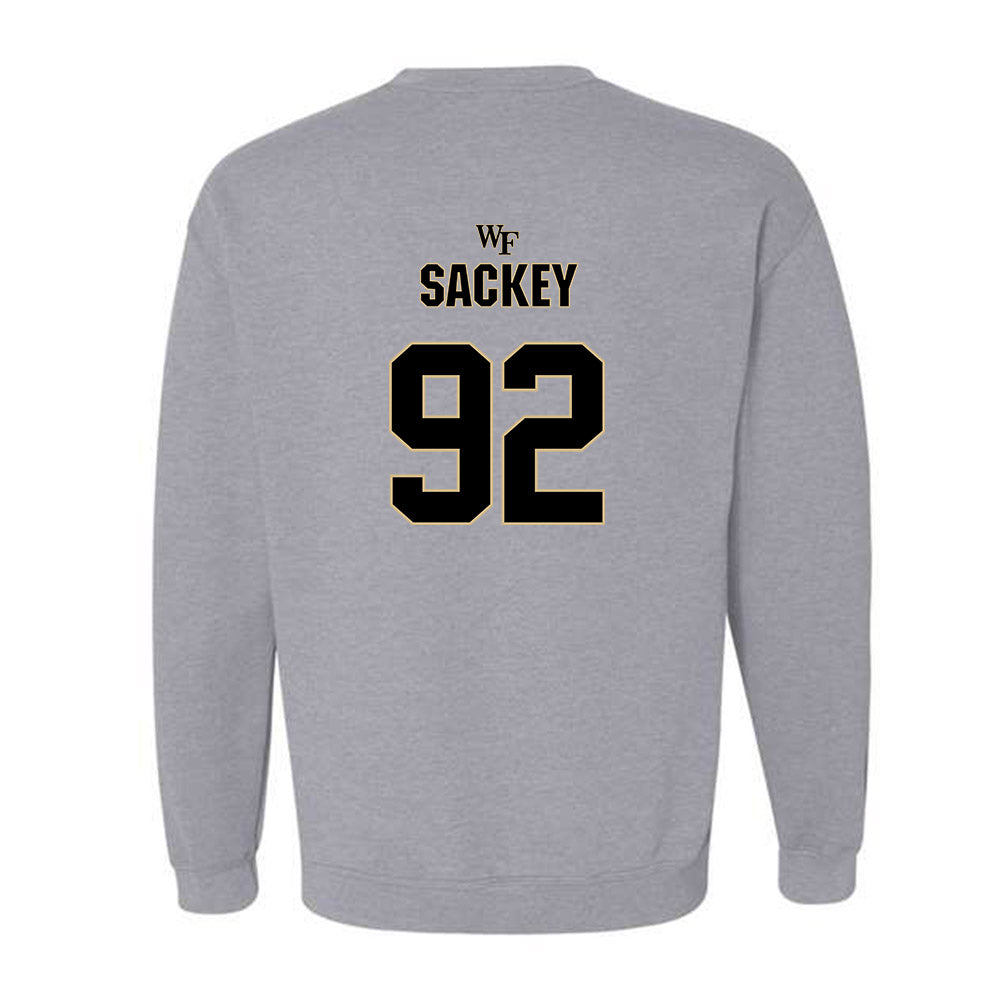 Wake Forest - NCAA Football : Sefa Sackey - Fashion Shersey Crewneck Sweatshirt-1