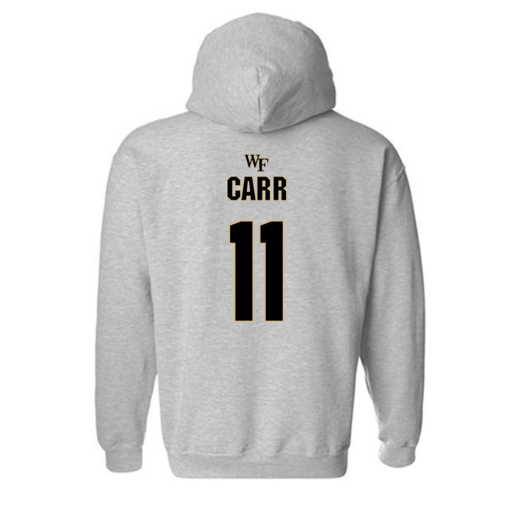 Wake Forest - NCAA Football : Nyquavion Carr - Fashion Shersey Hooded Sweatshirt-1
