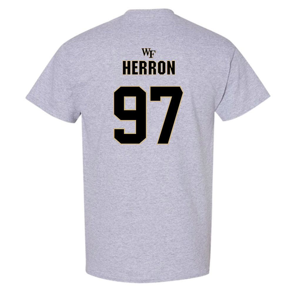 Wake Forest - NCAA Football : Matthew Herron - Fashion Shersey T-Shirt-1