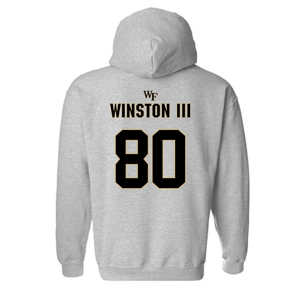 Wake Forest - NCAA Football : Braxton Winston III - Fashion Shersey Hooded Sweatshirt-1