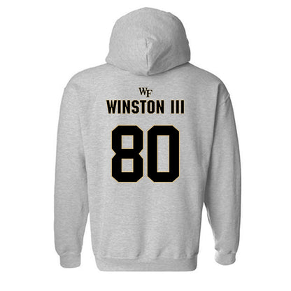 Wake Forest - NCAA Football : Braxton Winston III - Fashion Shersey Hooded Sweatshirt-1