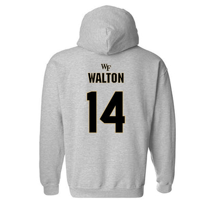 Wake Forest - NCAA Football : Tyler Walton - Fashion Shersey Hooded Sweatshirt-1