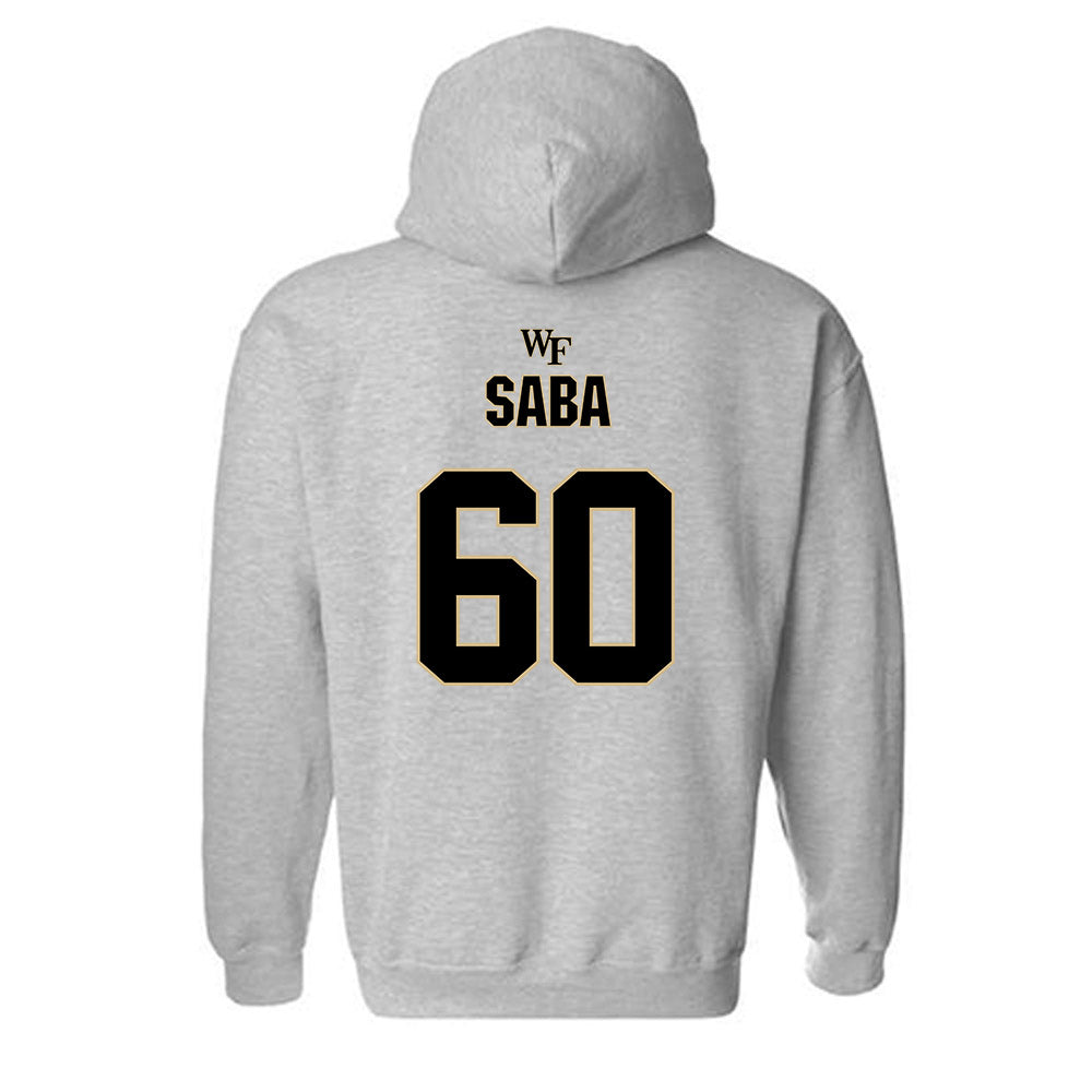 Wake Forest - NCAA Football : Will Saba - Fashion Shersey Hooded Sweatshirt-1