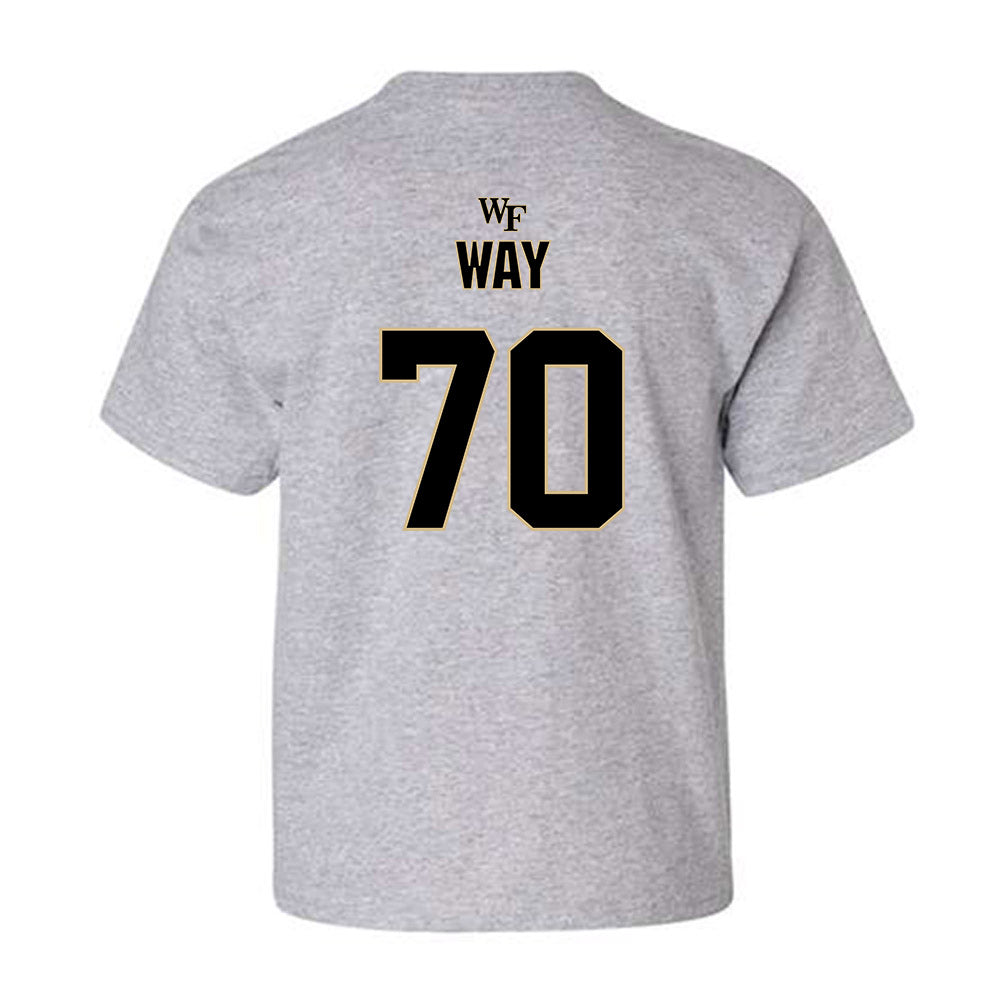 Wake Forest - NCAA Football : Will Way - Fashion Shersey Youth T-Shirt-1