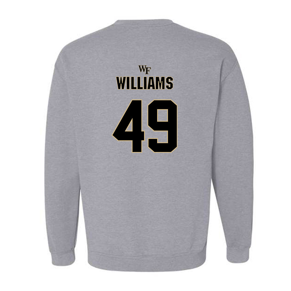 Wake Forest - NCAA Football : Eric Williams - Fashion Shersey Crewneck Sweatshirt-1