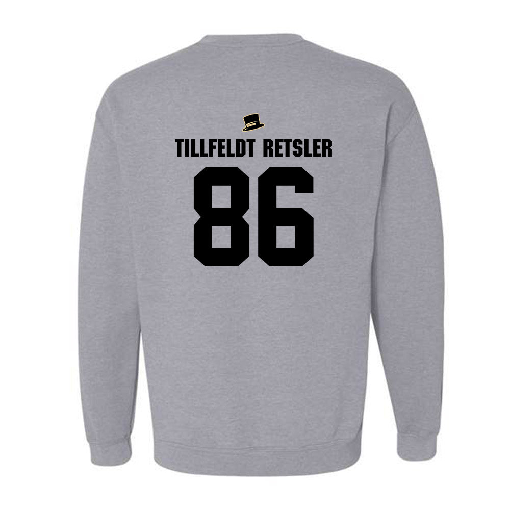 Wake Forest - NCAA Football : Maximilian Tillfeldt Retsler - Generic Shersey Crewneck Sweatshirt-1