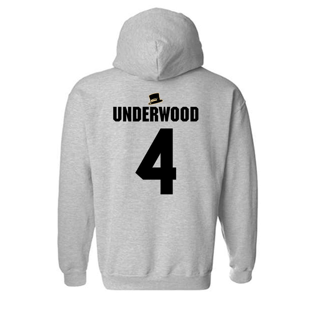 Wake Forest - NCAA Men's Basketball : Will Underwood - Generic Shersey Hooded Sweatshirt-1
