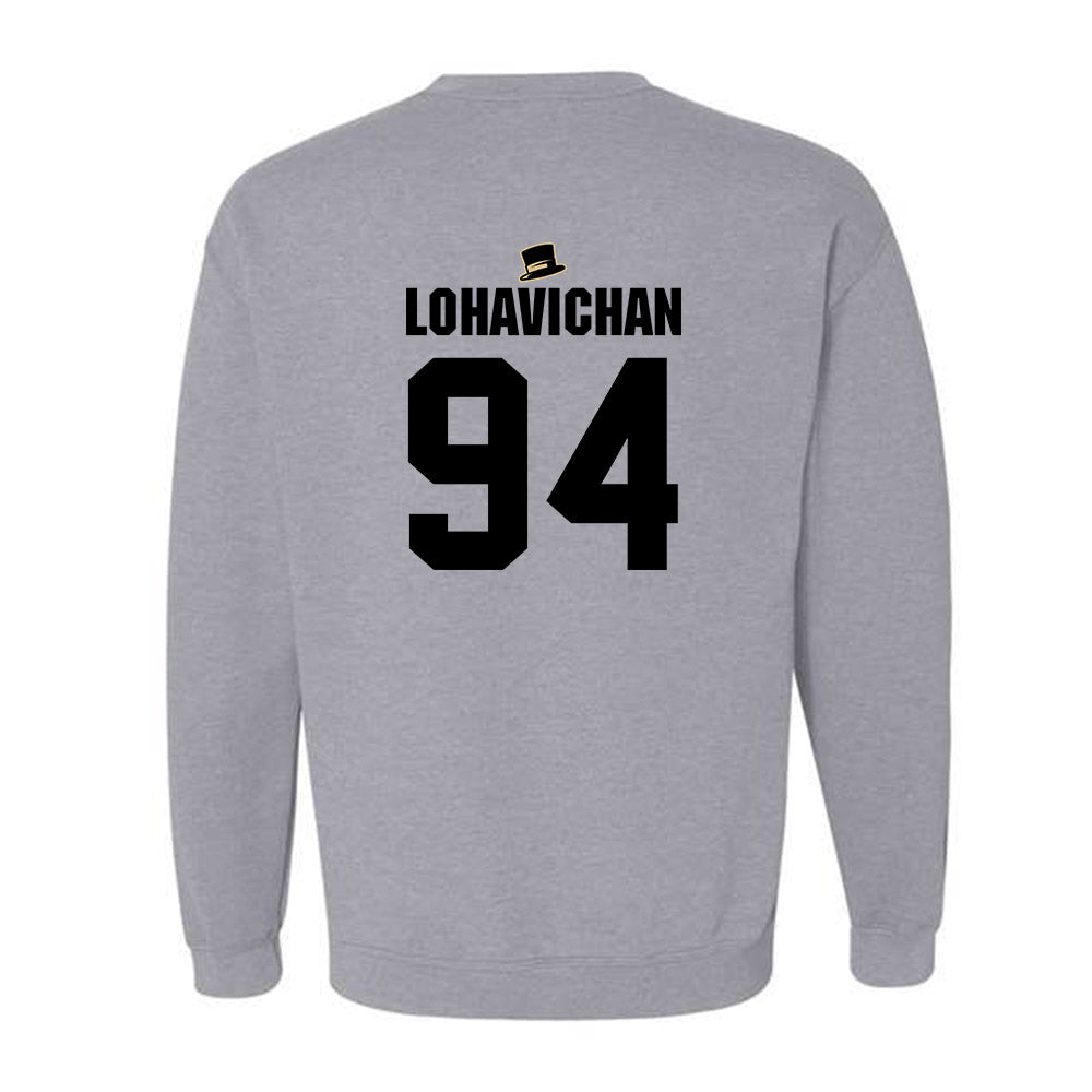 Wake Forest - NCAA Football : Zach Lohavichan - Generic Shersey Crewneck Sweatshirt-1