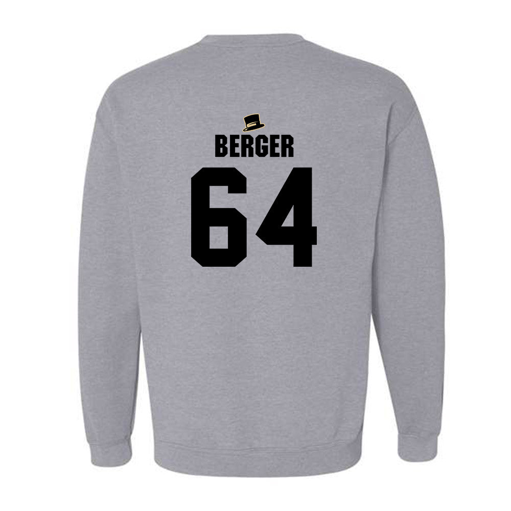 Wake Forest - NCAA Football : Ryan Berger - Generic Shersey Crewneck Sweatshirt-1