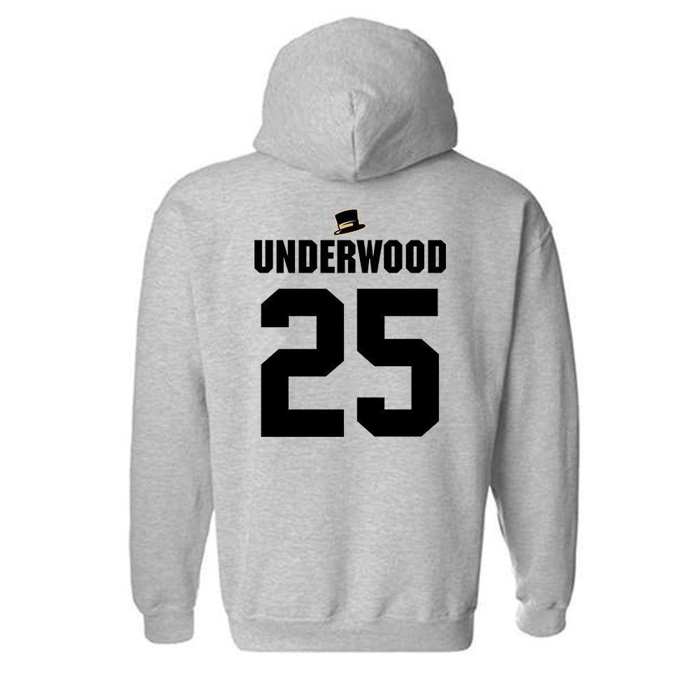 Wake Forest - NCAA Men's Basketball : Will Underwood - Generic Shersey Hooded Sweatshirt-1