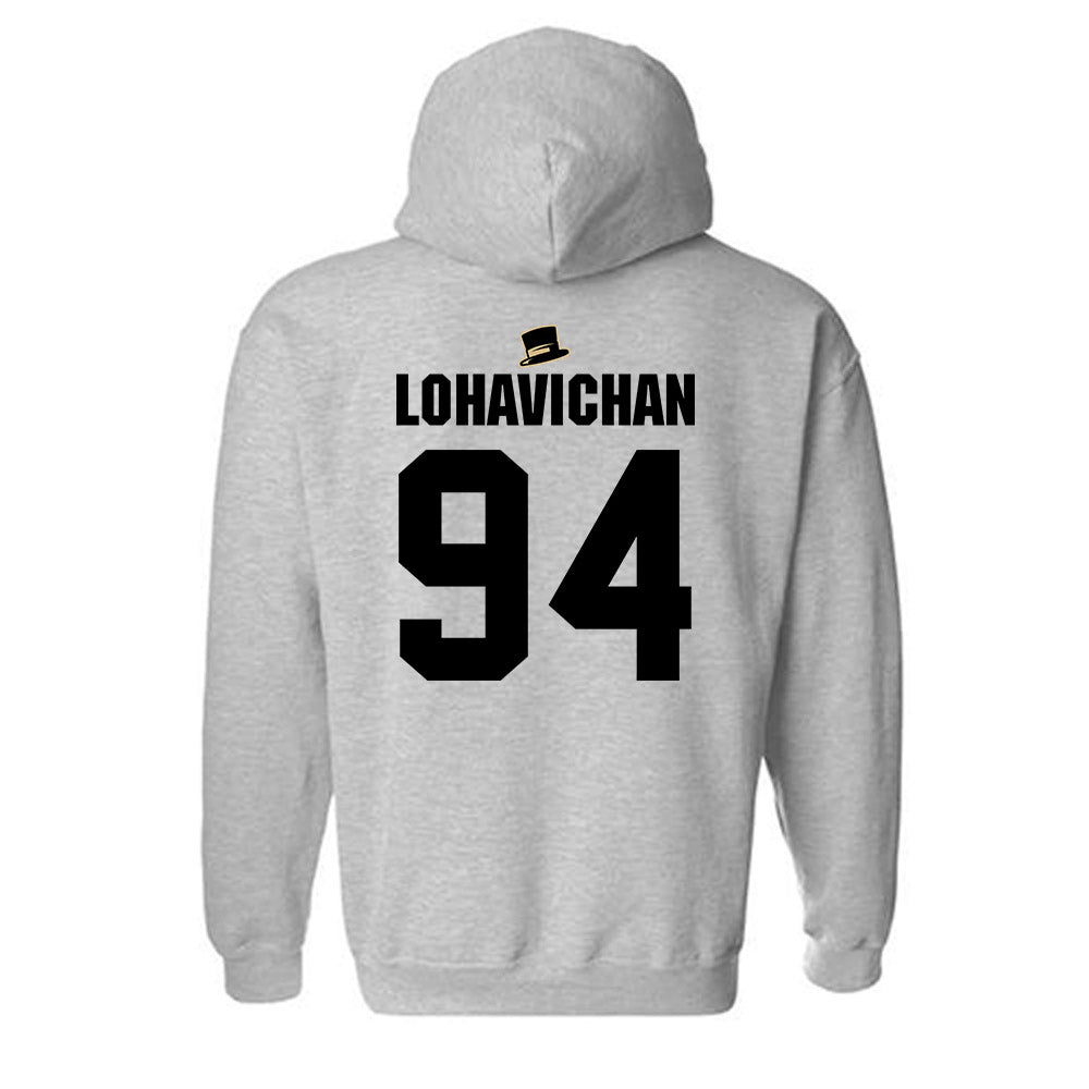 Wake Forest - NCAA Football : Zach Lohavichan - Generic Shersey Hooded Sweatshirt-1