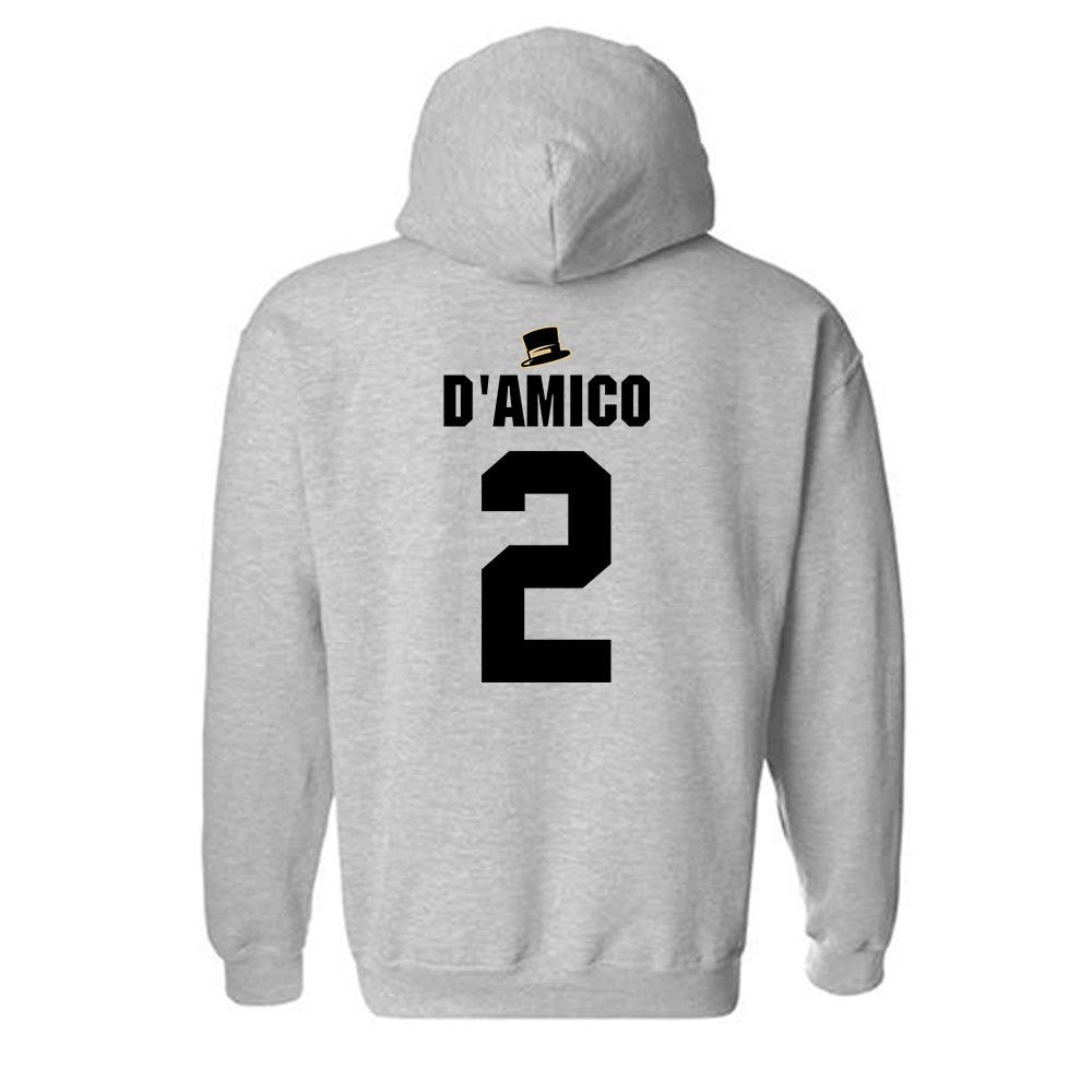 Wake Forest - NCAA Baseball : Logan D'Amico - Generic Shersey Hooded Sweatshirt-1