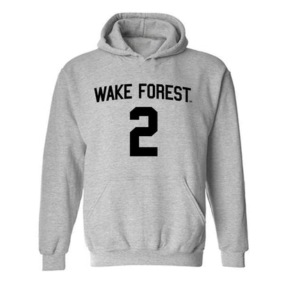 Wake Forest - NCAA Baseball : Logan D'Amico - Generic Shersey Hooded Sweatshirt-0