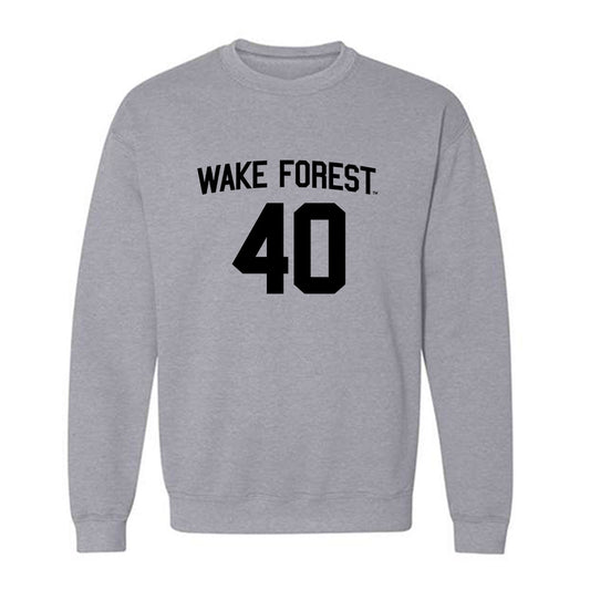 Wake Forest - NCAA Baseball : Jordan Serrano - Generic Shersey Crewneck Sweatshirt-0
